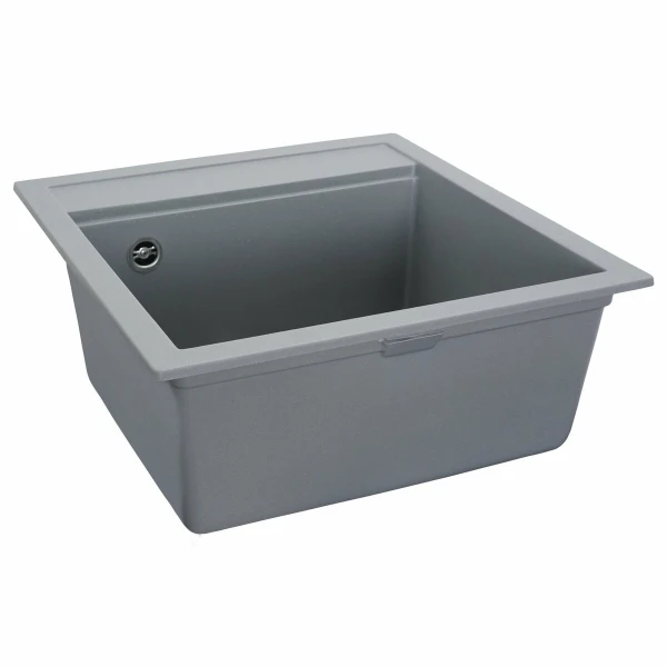 Гранітна мийка для кухні VALESO 5149 FIESTA матова Сірий металік