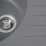 Гранітна мийка для кухні VALESO 7750 LIRA матова Сірий мусон