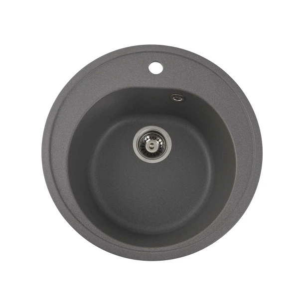 Гранітна мийка для кухні VALESO 510 LUNA матова Сірий мусон