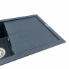 Гранітна мийка для кухні матовий Антрацит VALESO 7843 SOLID