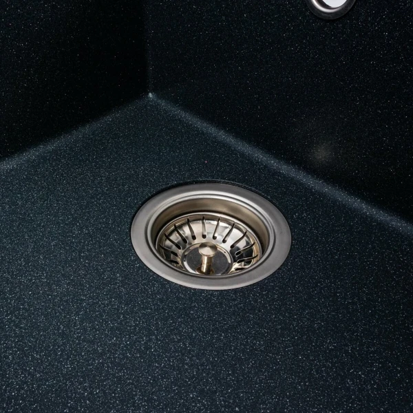 Гранітна мийка для кухні VALESO 7843 SOLID матовий Антрацит
