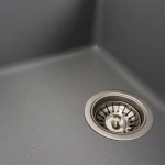 Гранітна мийка для кухні VALESO 6550 INTENSO матова Сірий металік