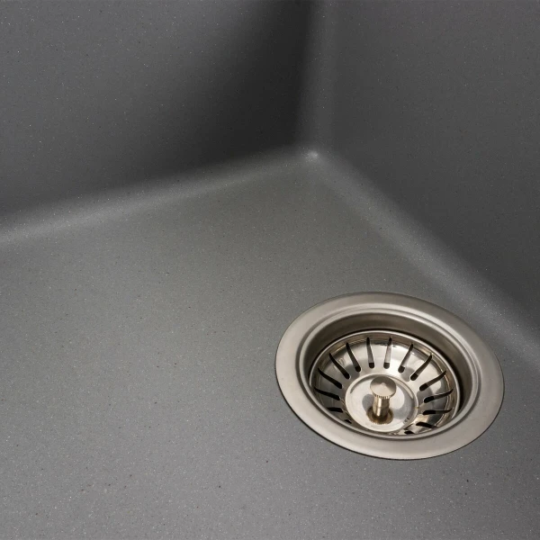 Гранітна мийка для кухні VALESO 6550 INTENSO матова Сірий металік