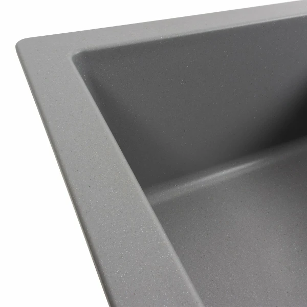 Гранітна мийка для кухні VALESO 6550 INTENSO матова Сірий металік