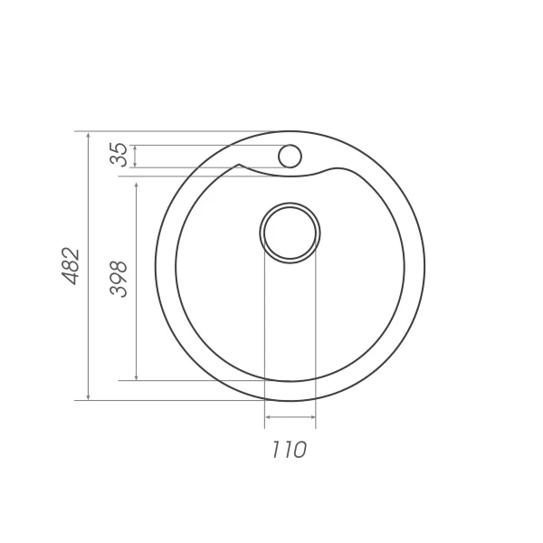 Гранітна мийка для кухні VALESO 480 TURAS матова Карамель