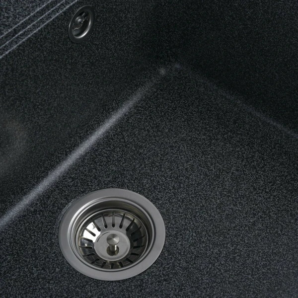 Гранітна мийка для кухні VALESO 5852 VESTA матова Графіт