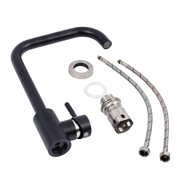 Змішувач кухонний VALESO NS02B (3008B) Чорний матовий