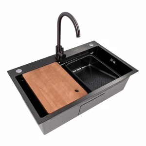 Кухонна мийка чорна Valeso Handmade VALESO CM 75×46B PVD (Work station)