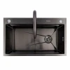 CM 75*46B Кухонна мийка PVD чорна (Work station) Valeso Handmade