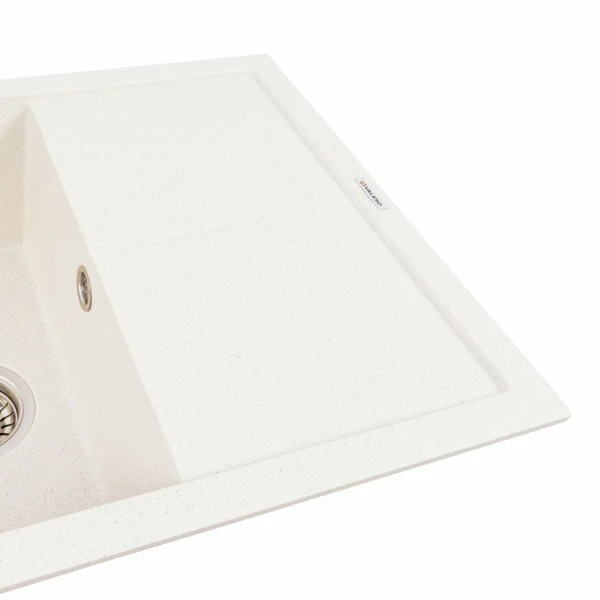 Гранітна матова мийка VALESO CRIPTA 6550 біла в крапку