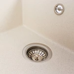 Гранітна матова мийка VALESO CRIPTA 6550 біла в крапку