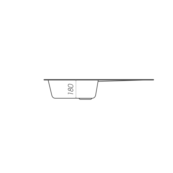 Гранітна мийка для кухні Platinum 7850 PRETSO глянець Сірий металік