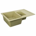 Гранітна мийка для кухні Platinum Беж PLATINUM 7850W TOSKANA матова