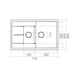 Гранітна мийка для кухні Platinum 7850W TOSKANA матова Сафарі