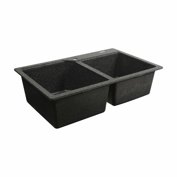 Гранітна мийка для кухні Platinum 7850 HARMONY матова Графіт