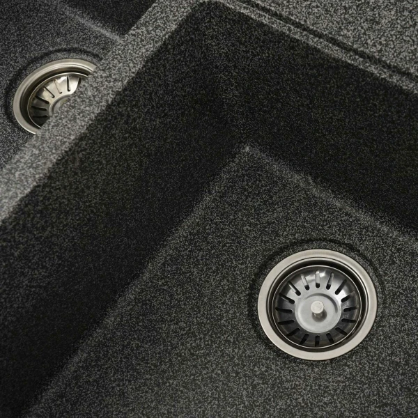 Гранітна мийка для кухні Platinum 7850 HARMONY матова Графіт