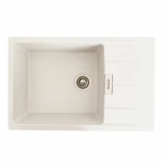 Гранітна мийка для кухні Platinum в PLATINUM 7850 ROMA матова (білий крапку)