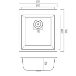 Гранітна мийка для кухні Platinum 4150 SOKIL матова (топаз)