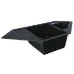 Гранітна мийка для кухні Platinum 9950 PANDORA матова Чорна GOLD