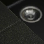 Гранітна мийка для кухні Platinum 9950 PANDORA матова Чорна GOLD