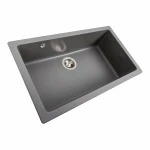 Гранітна мийка для кухні Platinum Paruana PLATINUM 7945 матова Сірий мусон)