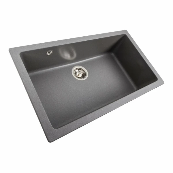 Гранітна мийка для кухні Platinum Paruana PLATINUM 7945 матова Сірий мусон)