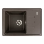 Гранітна мийка для кухні Platinum Темна скеля PLATINUM 6243 LIANA матова