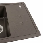 Гранітна мийка для кухні Platinum Темна скеля PLATINUM 6243 LIANA матова