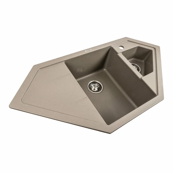 Гранітна мийка для кухні Platinum 9950 PANDORA матовий титан