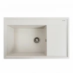 Гранітна мийка для кухні Platinum Біла в крапку PLATINUM 7950 AZURIT матова
