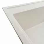 Гранітна мийка для кухні Platinum 7950 AZURIT матова Біла в крапку