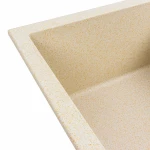 Гранітна мийка для кухні Platinum 6550 LOTOS матовий Пісок