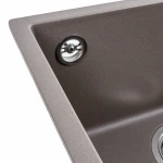 Гранітна мийка для кухні Platinum 4040 RUBA матова Дюна