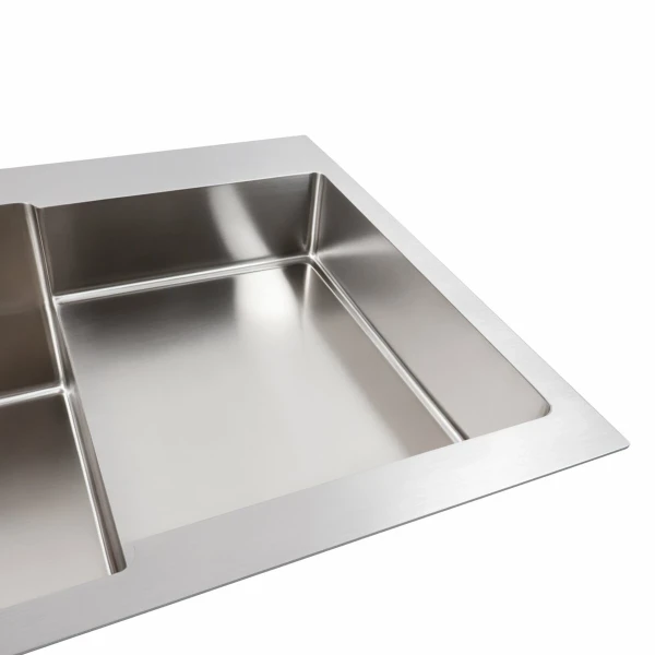 Кухонна мийка Platinum Handmade полиця, 3.0/1.0 PLATINUM L 78×50С нержавійка (поглиблена мм)