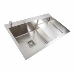 Кухонна мийка Platinum Handmade полиця, 3.0/1.0 PLATINUM L 78×50С нержавійка (поглиблена мм)