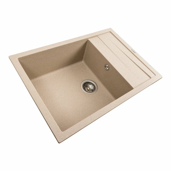 Кухонна мийка гранітна Platinum Сафарі PLATINUM 7050 CASCADA матова