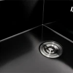 Кухонна мийка скляна Platinum Handmade чорна PLATINUM CM 78×50 PVD