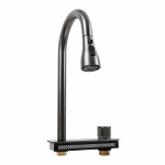 FC-WF2 комплект змішувачів під мийку водоспад Platinum (PVD чорний)