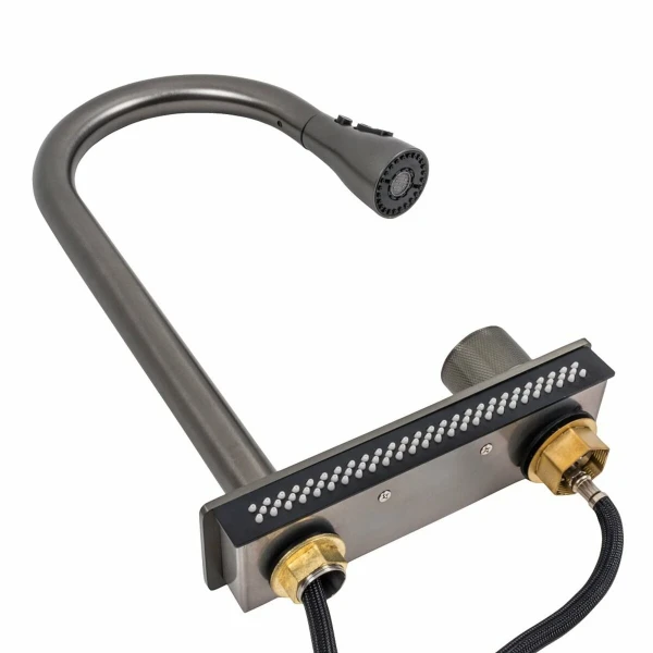 FC-WF2 комплект змішувачів під мийку водоспад Platinum (PVD чорний)