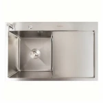 Кухонна мийка CM 78*50 L нержавійка VALESO Handmade (круглий сифон 3,0/0,8)