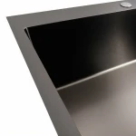 Кухонна мийка VALESO Handmade PVD 70*50 чорна (сифон круглий, 3,0/0,8)