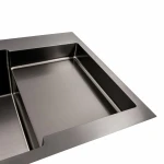 CM 78*50C L Мийка PVD чорна Valeso Handmade з поглибленою полицею (3.0/0.8)