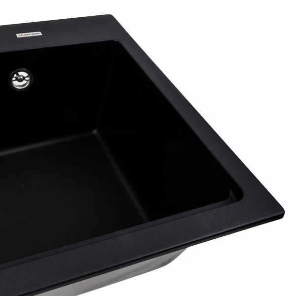 Кухонна мийка гранітна Чорна VALESO 7545 NIKA матова