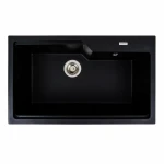 Кухонна мийка гранітна Чорна VALESO 7545 NIKA матова