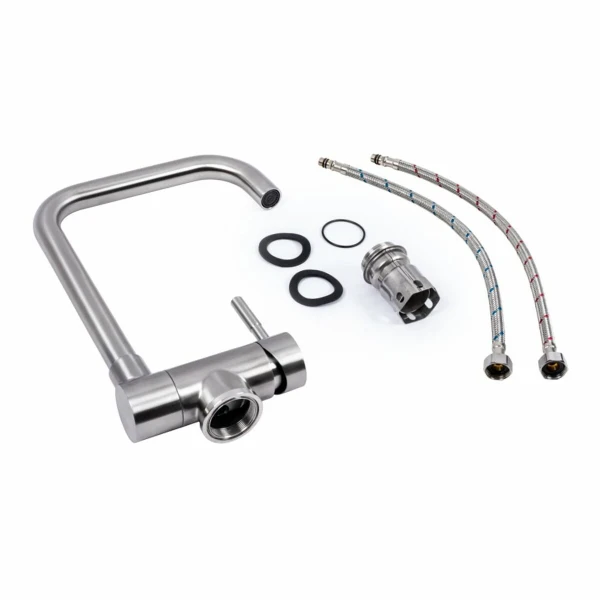 Змішувач складний нержавіючий Valeso (brush)