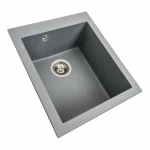 Гранітна мийка для кухні VALESO 4150 SOKIL матова (сірий металік)
