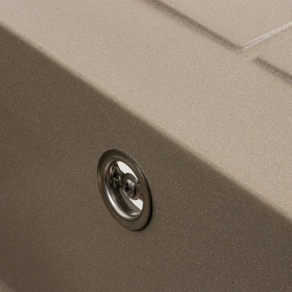 Гранітна мийка для кухні VALESO 6550 LOTOS матовий Титан