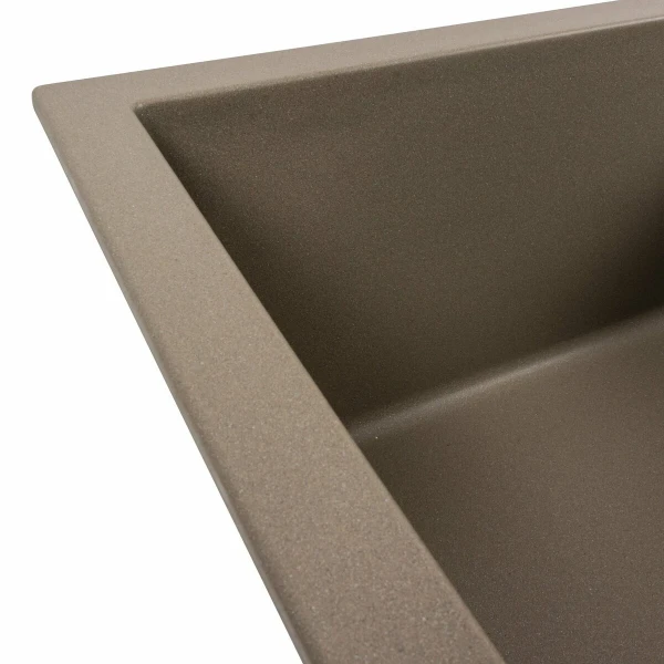 Гранітна мийка для кухні VALESO 6550 LOTOS матовий Титан