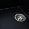 Гранітна мийка для кухні матовий VALESO 6550 LOTOS Чорний металік