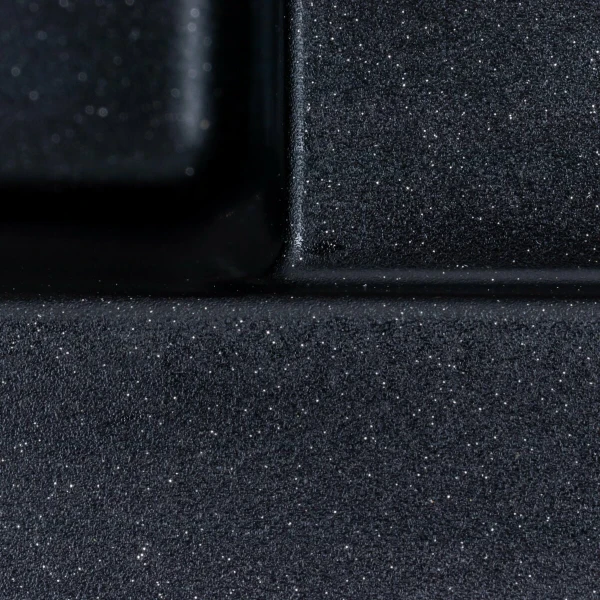 Гранітна мийка для кухні VALESO 6550 LOTOS матовий Чорний металік